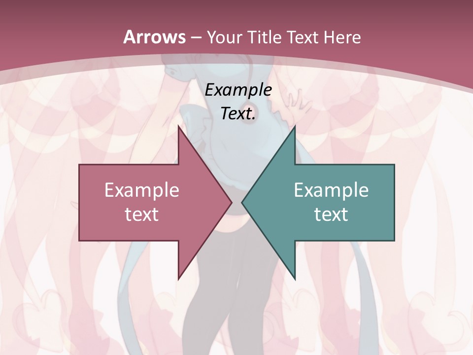 A Girl With Pink Hair Standing In Front Of A Group Of People PowerPoint Template