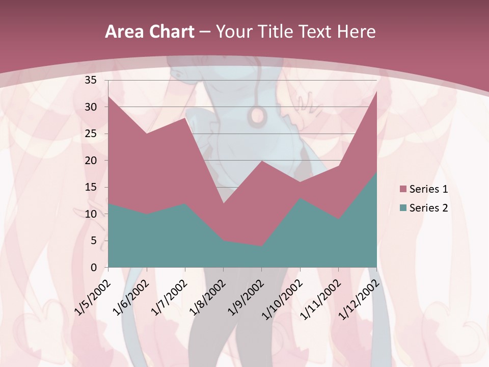 A Girl With Pink Hair Standing In Front Of A Group Of People PowerPoint Template