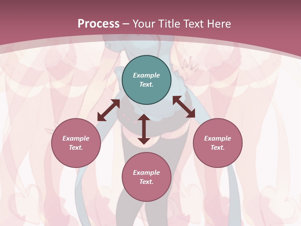 A Girl With Pink Hair Standing In Front Of A Group Of People PowerPoint Template