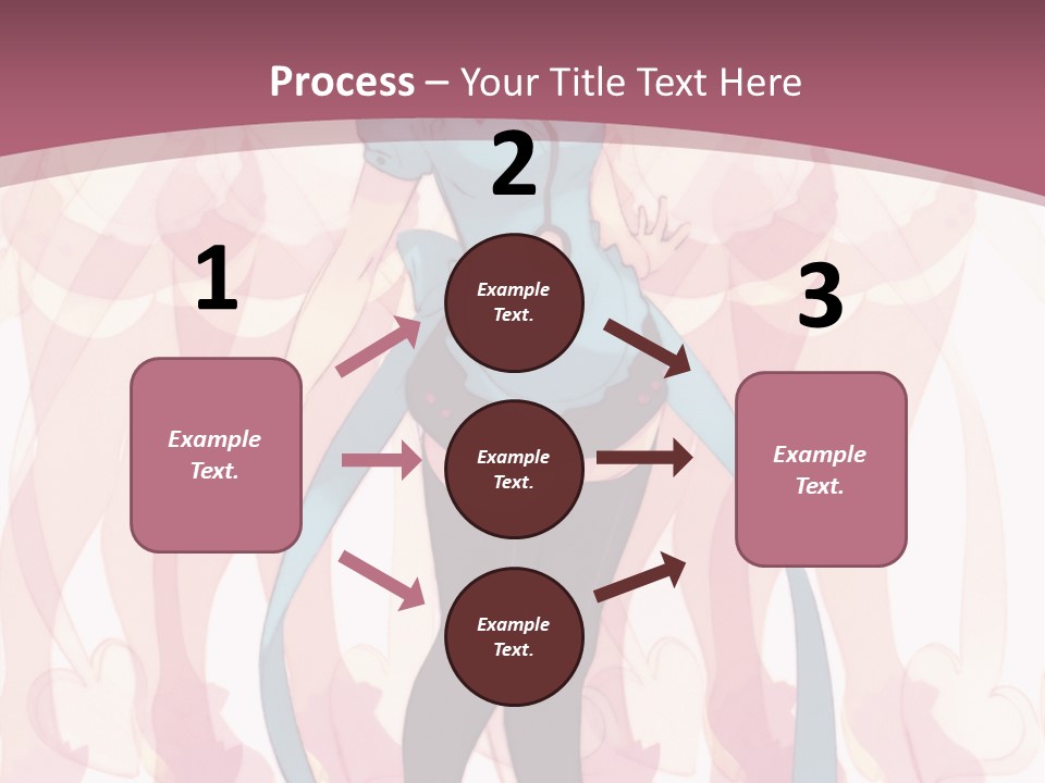 A Girl With Pink Hair Standing In Front Of A Group Of People PowerPoint Template