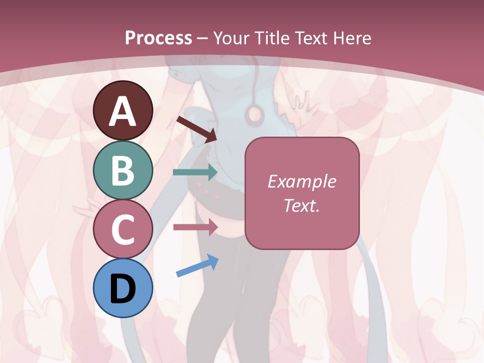 A Girl With Pink Hair Standing In Front Of A Group Of People PowerPoint Template