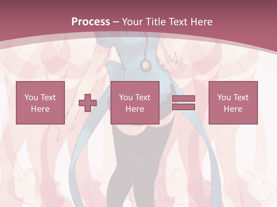 A Girl With Pink Hair Standing In Front Of A Group Of People PowerPoint Template