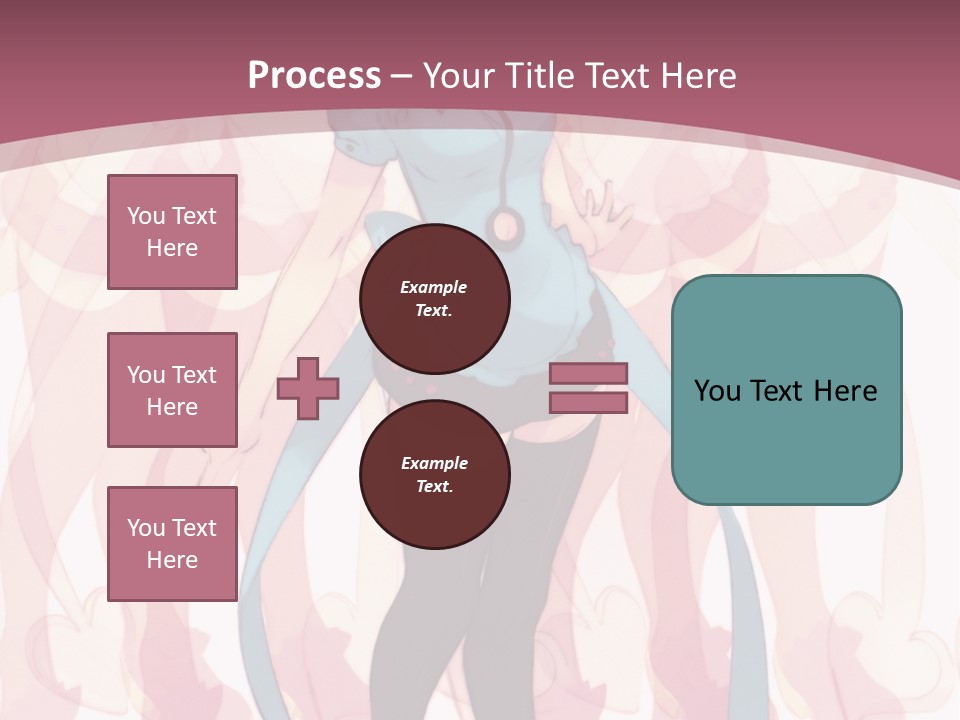 A Girl With Pink Hair Standing In Front Of A Group Of People PowerPoint Template