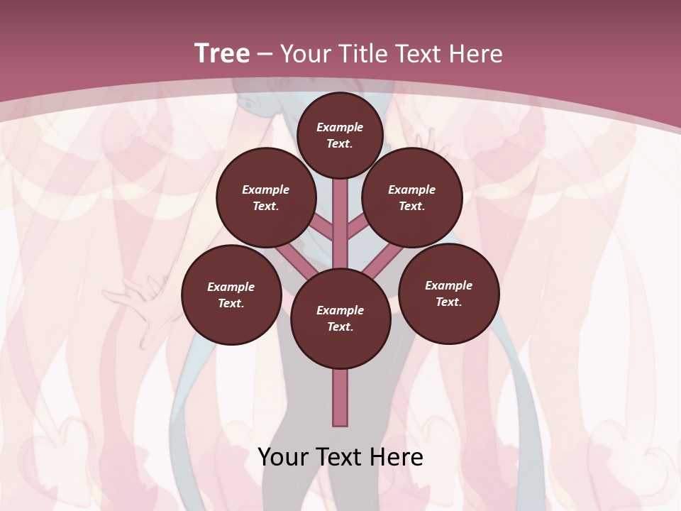 A Girl With Pink Hair Standing In Front Of A Group Of People PowerPoint Template