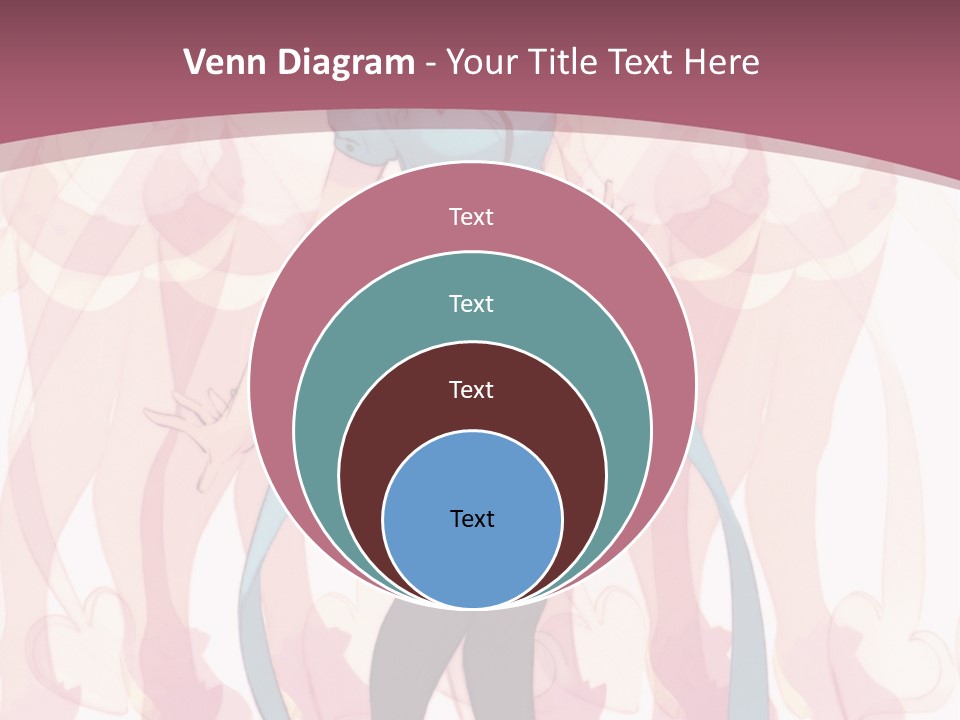 A Girl With Pink Hair Standing In Front Of A Group Of People PowerPoint Template