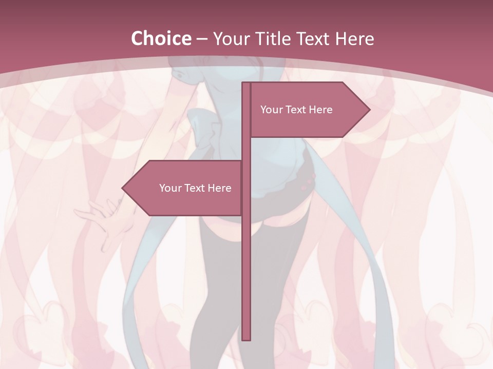 A Girl With Pink Hair Standing In Front Of A Group Of People PowerPoint Template