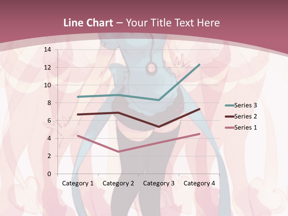 A Girl With Pink Hair Standing In Front Of A Group Of People PowerPoint Template
