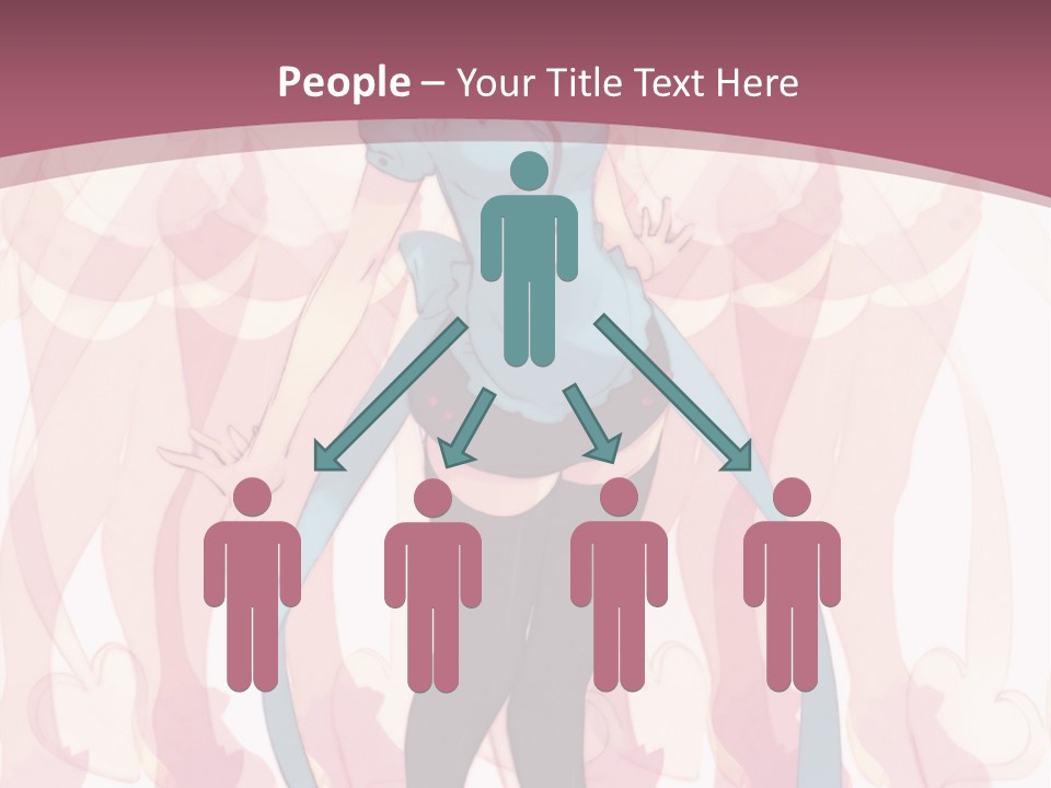 A Girl With Pink Hair Standing In Front Of A Group Of People PowerPoint Template