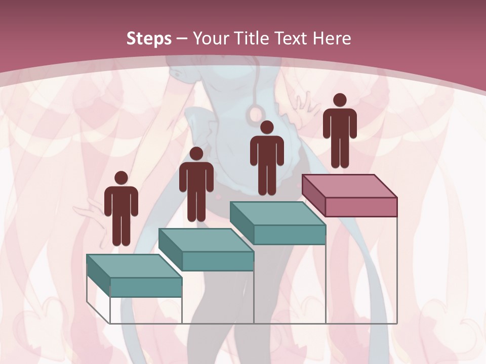 A Girl With Pink Hair Standing In Front Of A Group Of People PowerPoint Template