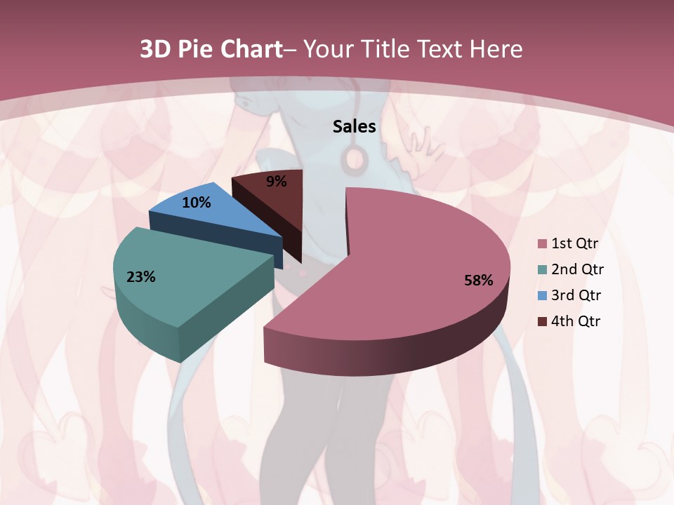 A Girl With Pink Hair Standing In Front Of A Group Of People PowerPoint Template