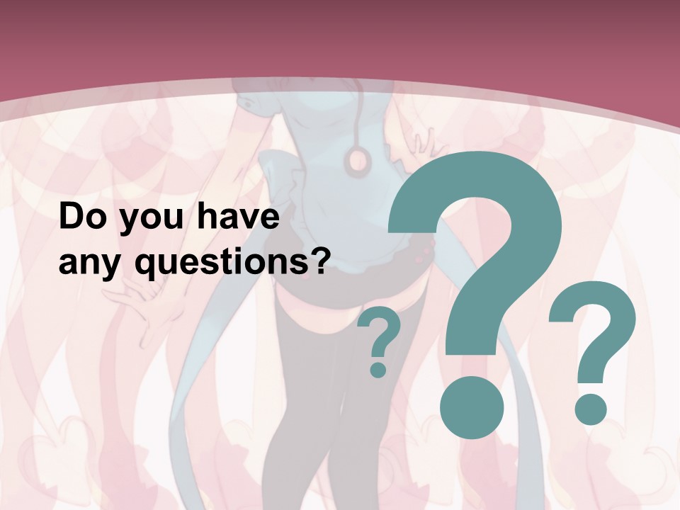 A Girl With Pink Hair Standing In Front Of A Group Of People PowerPoint Template