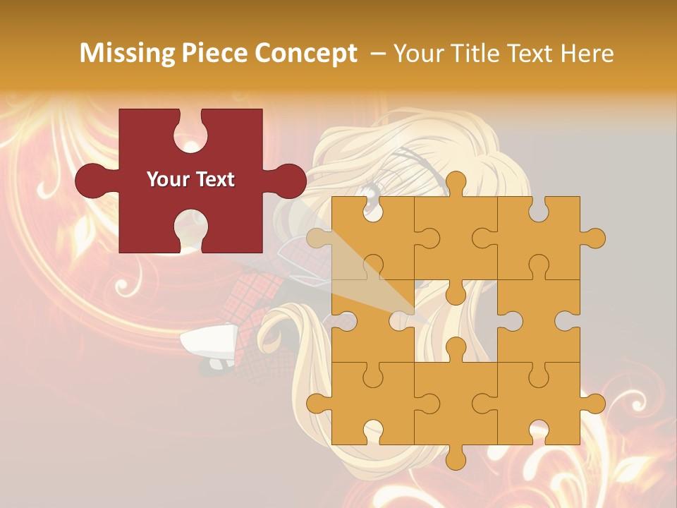 A Woman With Long Blonde Hair Is Standing In Front Of A Red Background PowerPoint Template