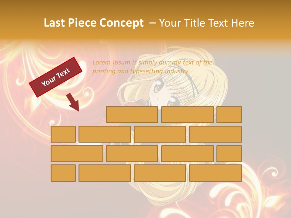 A Woman With Long Blonde Hair Is Standing In Front Of A Red Background PowerPoint Template