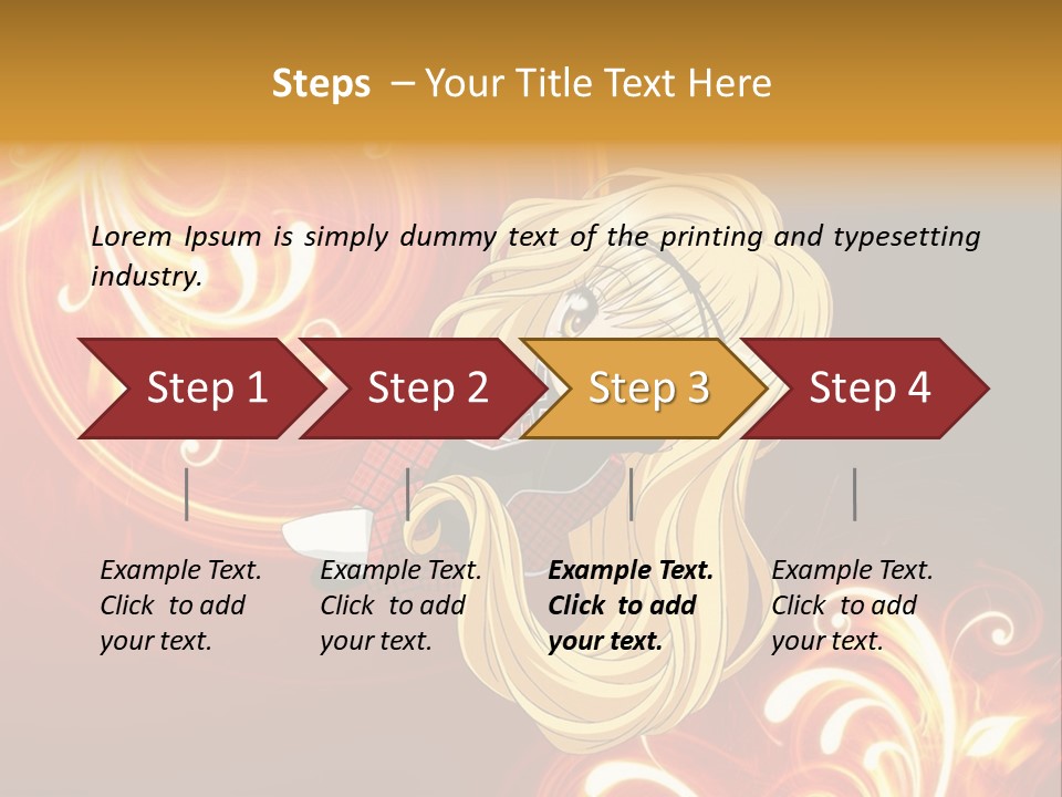 A Woman With Long Blonde Hair Is Standing In Front Of A Red Background PowerPoint Template