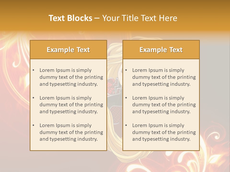 A Woman With Long Blonde Hair Is Standing In Front Of A Red Background PowerPoint Template