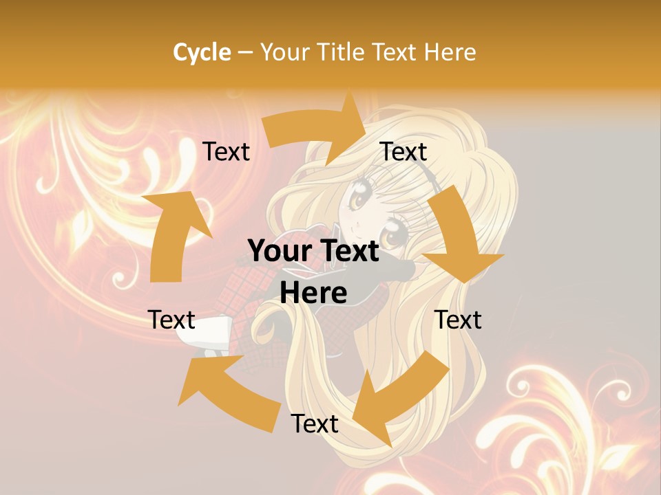 A Woman With Long Blonde Hair Is Standing In Front Of A Red Background PowerPoint Template