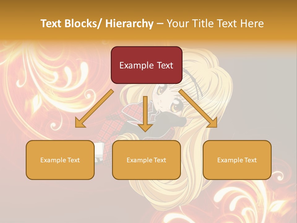 A Woman With Long Blonde Hair Is Standing In Front Of A Red Background PowerPoint Template