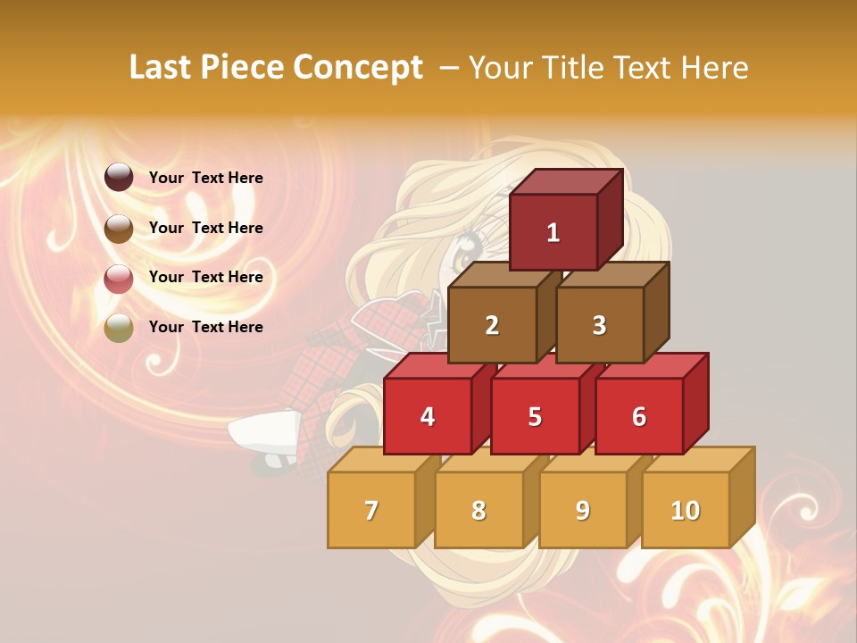 A Woman With Long Blonde Hair Is Standing In Front Of A Red Background PowerPoint Template