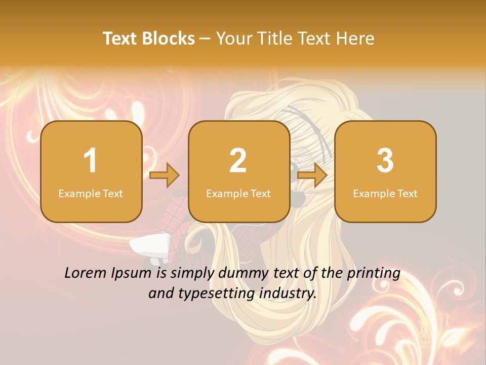 A Woman With Long Blonde Hair Is Standing In Front Of A Red Background PowerPoint Template