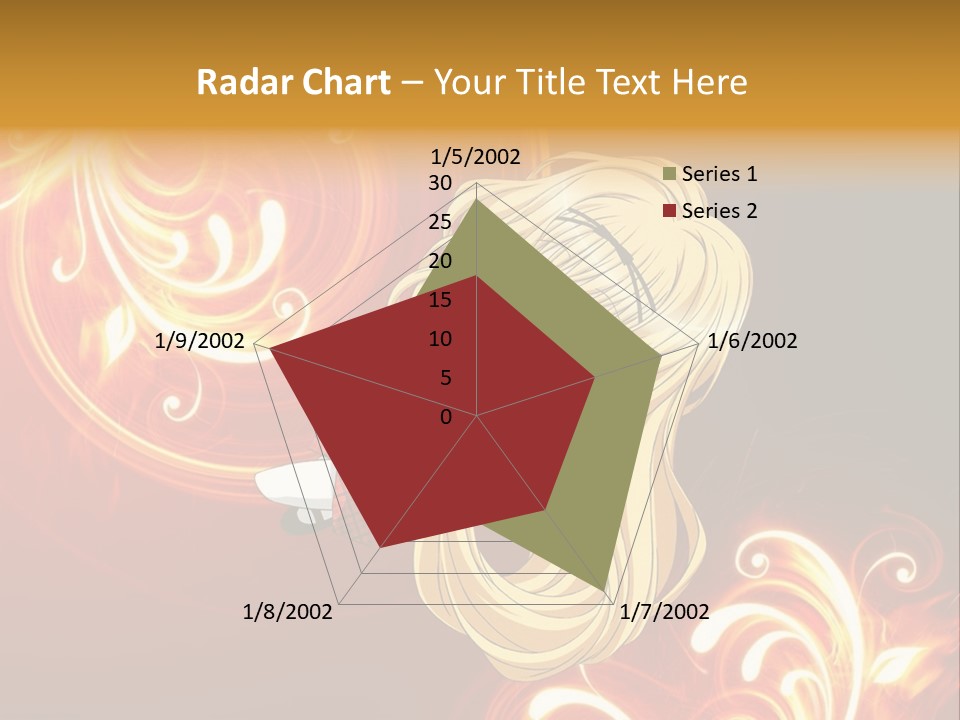 A Woman With Long Blonde Hair Is Standing In Front Of A Red Background PowerPoint Template