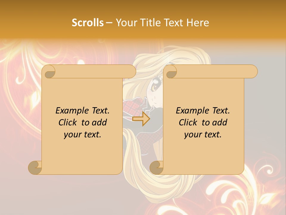 A Woman With Long Blonde Hair Is Standing In Front Of A Red Background PowerPoint Template