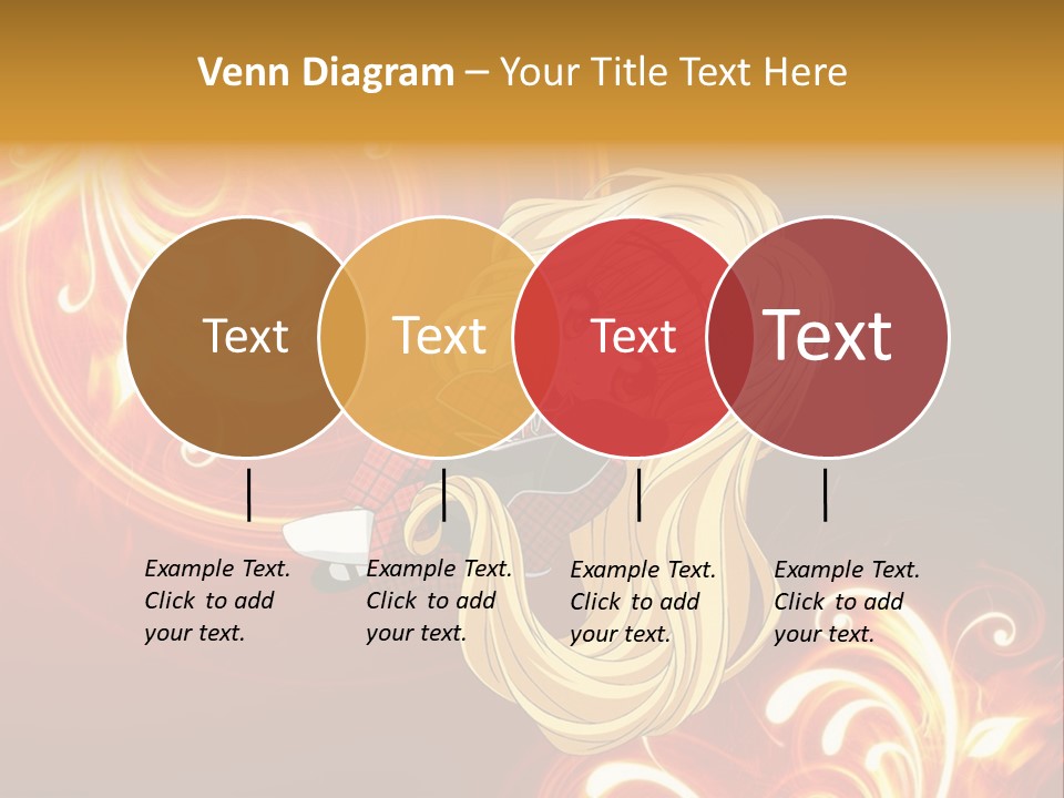 A Woman With Long Blonde Hair Is Standing In Front Of A Red Background PowerPoint Template