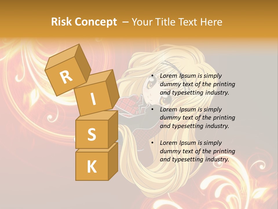 A Woman With Long Blonde Hair Is Standing In Front Of A Red Background PowerPoint Template