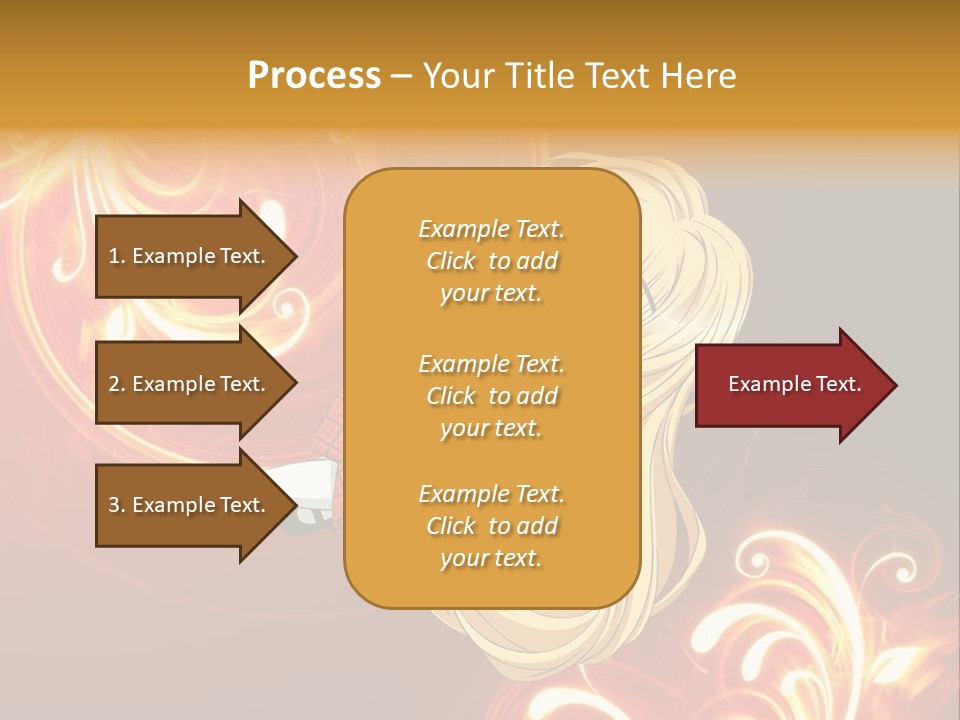 A Woman With Long Blonde Hair Is Standing In Front Of A Red Background PowerPoint Template