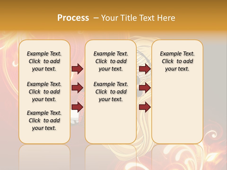 A Woman With Long Blonde Hair Is Standing In Front Of A Red Background PowerPoint Template