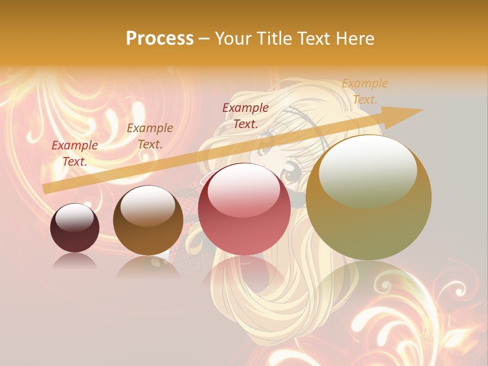 A Woman With Long Blonde Hair Is Standing In Front Of A Red Background PowerPoint Template