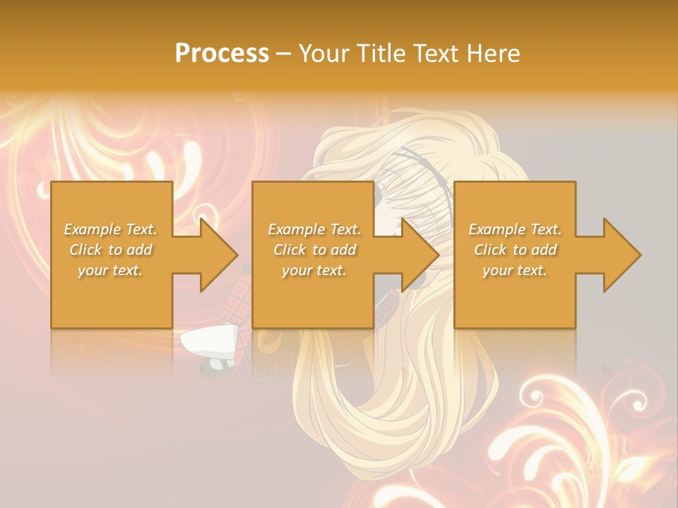 A Woman With Long Blonde Hair Is Standing In Front Of A Red Background PowerPoint Template