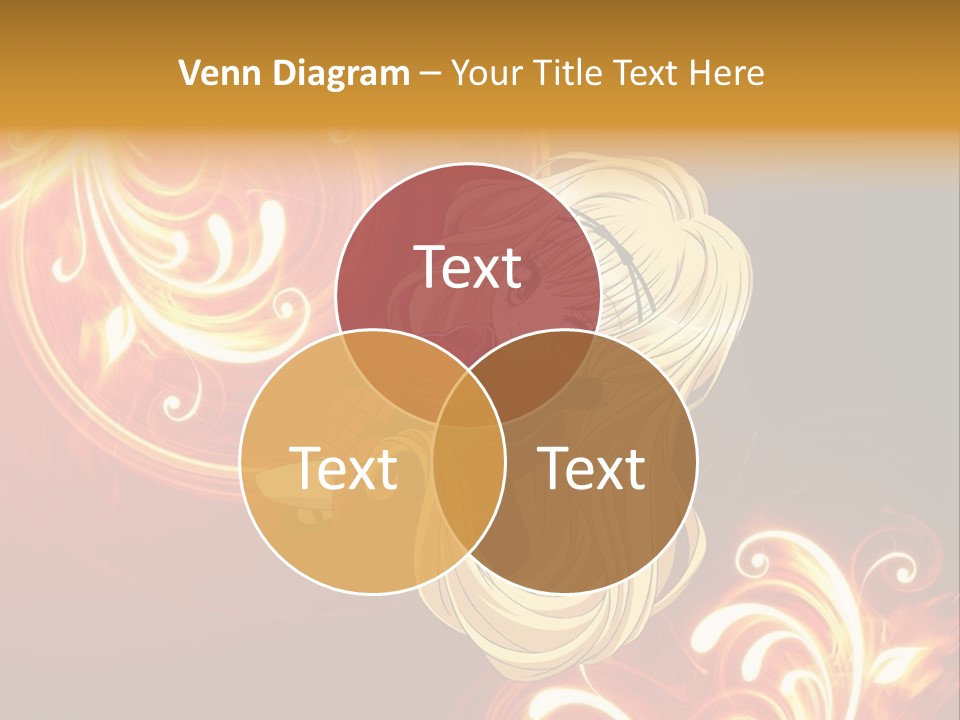 A Woman With Long Blonde Hair Is Standing In Front Of A Red Background PowerPoint Template