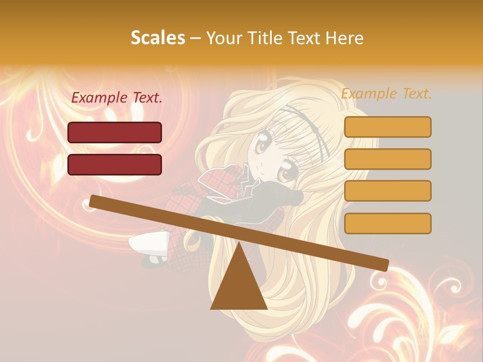 A Woman With Long Blonde Hair Is Standing In Front Of A Red Background PowerPoint Template