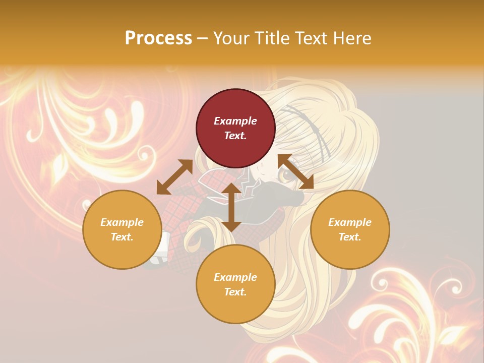 A Woman With Long Blonde Hair Is Standing In Front Of A Red Background PowerPoint Template