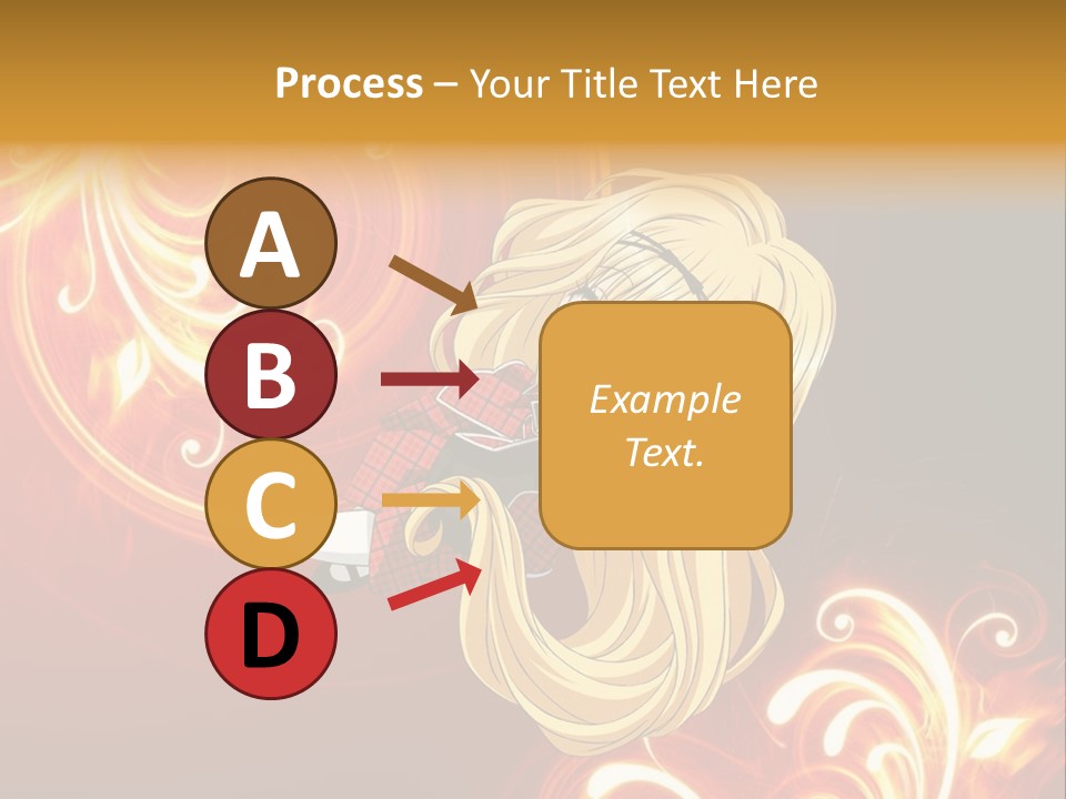 A Woman With Long Blonde Hair Is Standing In Front Of A Red Background PowerPoint Template