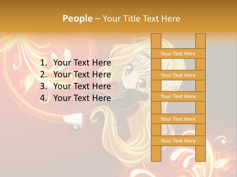 A Woman With Long Blonde Hair Is Standing In Front Of A Red Background PowerPoint Template