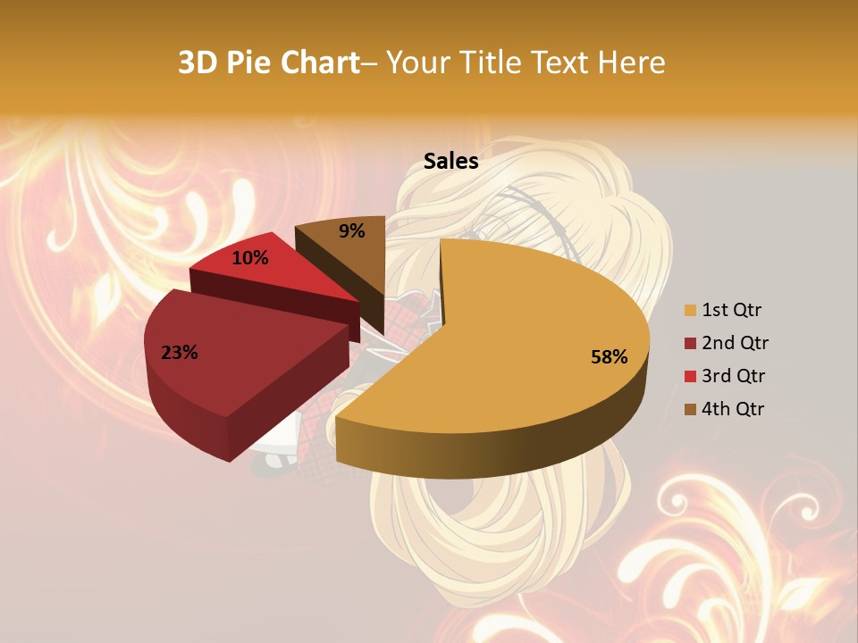 A Woman With Long Blonde Hair Is Standing In Front Of A Red Background PowerPoint Template