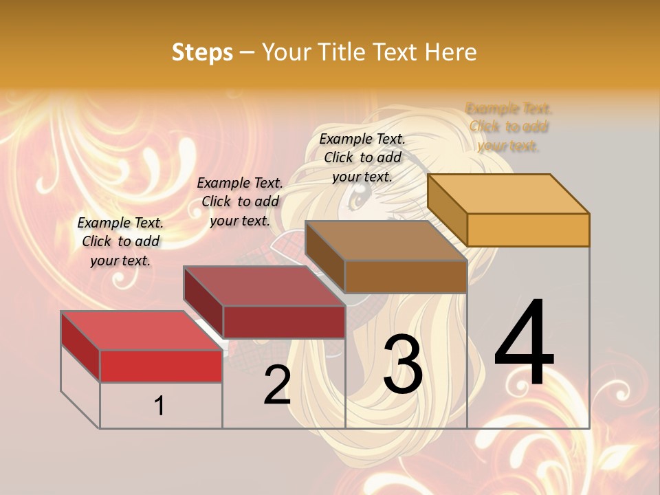 A Woman With Long Blonde Hair Is Standing In Front Of A Red Background PowerPoint Template