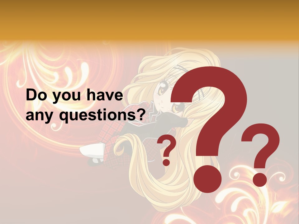 A Woman With Long Blonde Hair Is Standing In Front Of A Red Background PowerPoint Template