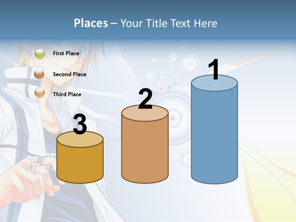 A Anime Character With Blonde Hair And Glasses PowerPoint Template