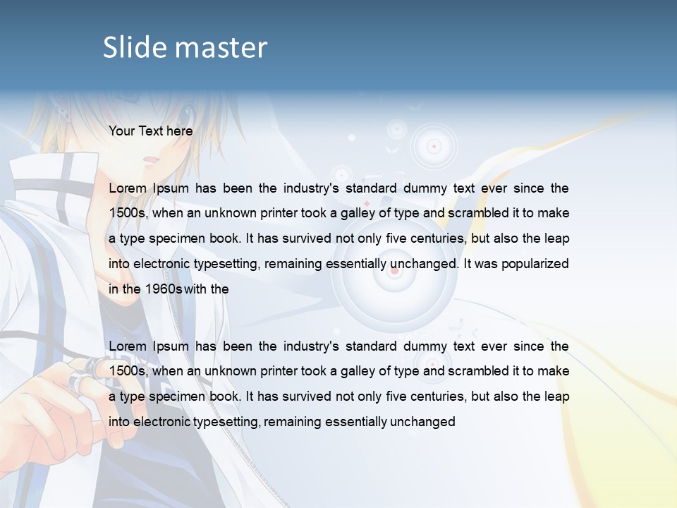 A Anime Character With Blonde Hair And Glasses PowerPoint Template