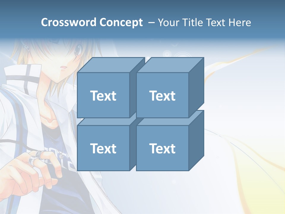 A Anime Character With Blonde Hair And Glasses PowerPoint Template