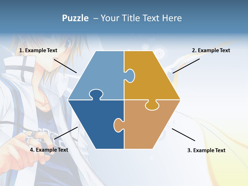 A Anime Character With Blonde Hair And Glasses PowerPoint Template
