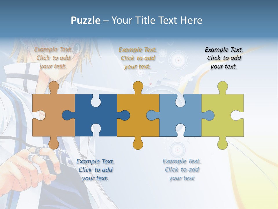 A Anime Character With Blonde Hair And Glasses PowerPoint Template