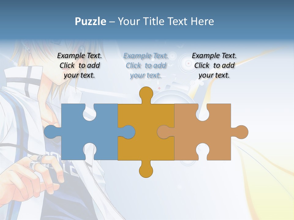 A Anime Character With Blonde Hair And Glasses PowerPoint Template