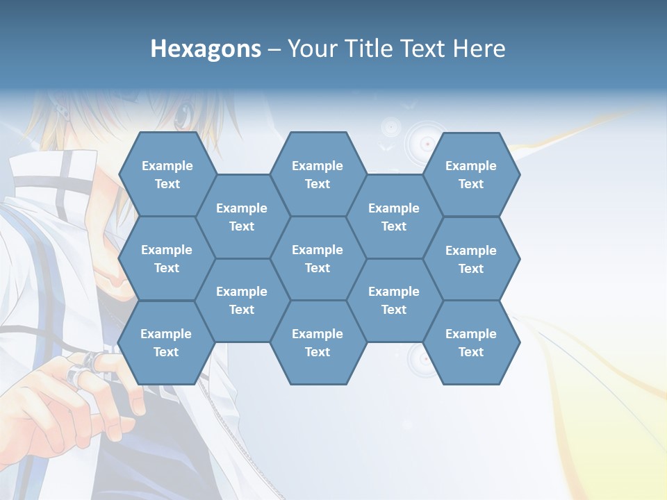 A Anime Character With Blonde Hair And Glasses PowerPoint Template