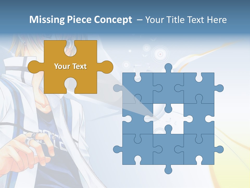 A Anime Character With Blonde Hair And Glasses PowerPoint Template