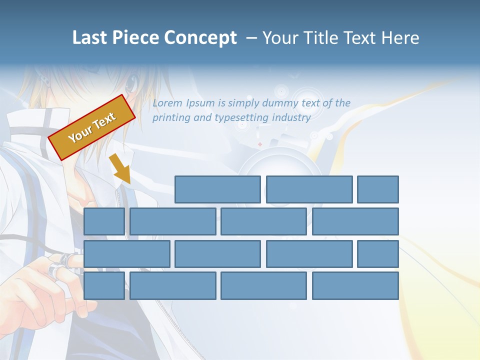 A Anime Character With Blonde Hair And Glasses PowerPoint Template