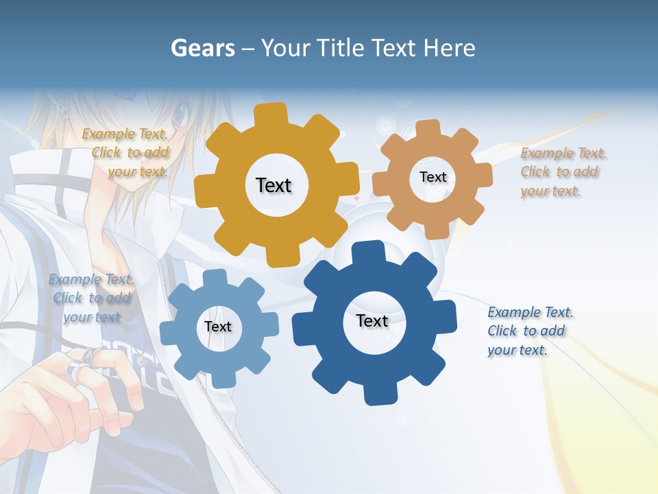 A Anime Character With Blonde Hair And Glasses PowerPoint Template