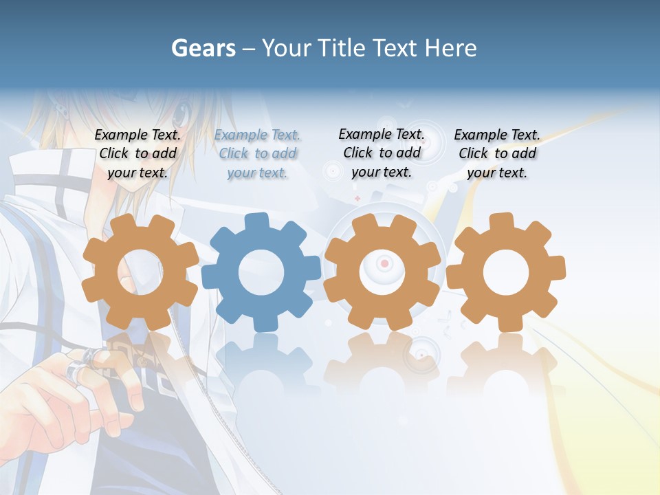 A Anime Character With Blonde Hair And Glasses PowerPoint Template